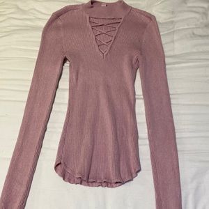 Pink long sleeve top